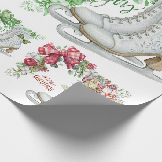  Ice Schaatsen rood & groen | Cadeaupapier (Hoek)