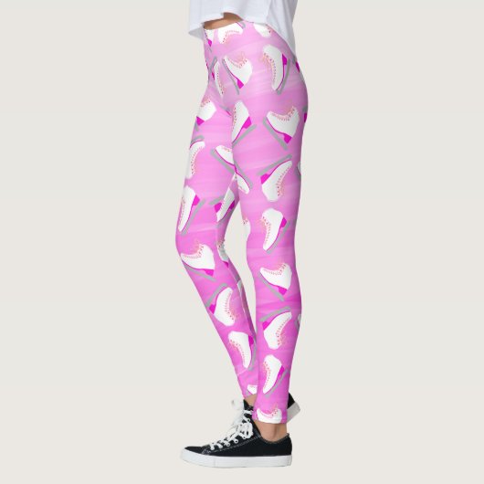 Ice Schaatsen roze Pattern Figuur Skaliber Ombre Leggings (Links)