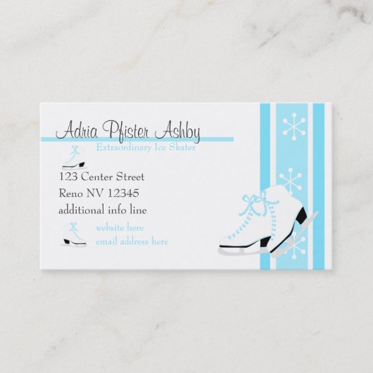 Ice-Schaatsen Visitekaartje (Voorkant)