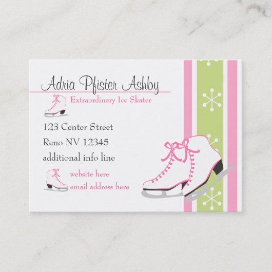 Ice-Schaatsen Visitekaartje (Voorkant)