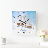 Ice Schaatsen Wall Clock Vierkante Klok (Huis)