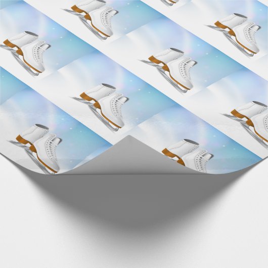 Ice Schaatsen Wrapping Paper Cadeaupapier (Hoek)