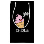 Ice-Scream Funny Ice Cream Cone Pun Dark BG Klein Cadeauzakje (Voorkant)