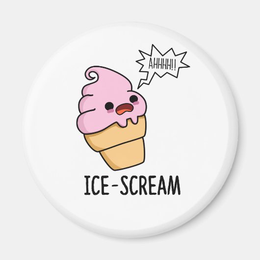 Ice-Scream Funny Ice Cream Cone Pun Magneet (Voorkant)
