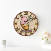 Ice Scream Funny Ice Cream Cute Kawaii Kitchen  Grote Klok (Huis)