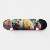 Ice Scream Skateboard - Abstract schedelontwerp (Horizontaal)