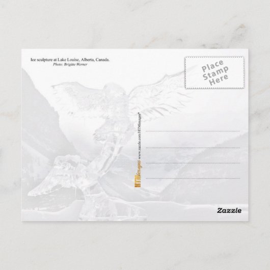 Ice sculpture in Lake Louise, Alberta, Canada Briefkaart (Achterkant)