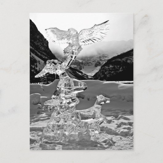 Ice sculpture in Lake Louise, Alberta, Canada Briefkaart (Voorkant)