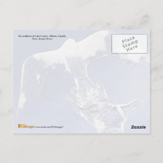 Ice sculpture in Lake Louise, Alberta, Canada Briefkaart (Achterkant)