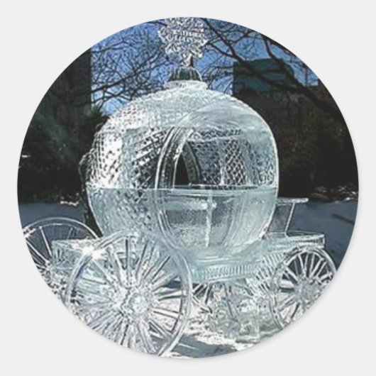 Ice Sculpture Ronde Sticker (Voorkant)