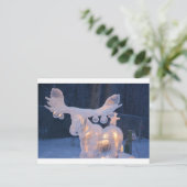 Ice Sculpture Snow Frozen Winter Seasons Weather Briefkaart (Staand voorkant)