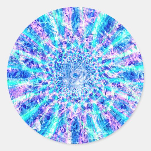 Ice Shards Ronde Sticker (Voorkant)