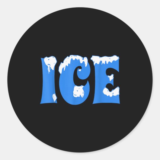 Ice Shirt Halloween Costume Couples Ice Family Hal Ronde Sticker (Voorkant)