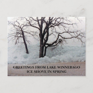 ICE SHOVE GREETINGS VAN LAKE WI... BRIEFKAART