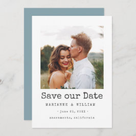 Ice Simple SQUARE Foto bruiloft opslaan van de dat Save The Date