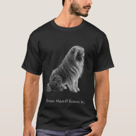 Ice Sitting Tibetaans Mastiff Zwart T-shirt