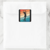 ICE-SKAART  Cijfer Cadeau Vierkante Sticker (Tas)