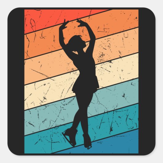 ICE-SKAART  Cijfer Cadeau Vierkante Sticker (Voorkant)