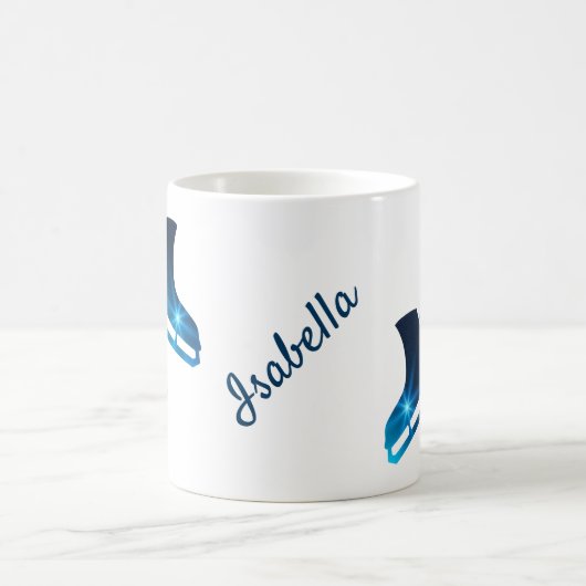 Ice skate mok afbeelding schaats blauwe sterren (Center)