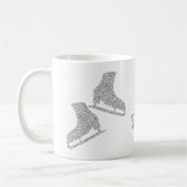 Ice skate mok figuur schaatsen paarlzilver glitter (Links)