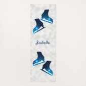 Ice skate yoga mat schaats paren blauwe ster (Achterkant)