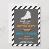 Ice skateparty-uitnodiging kaart (Voorkant)