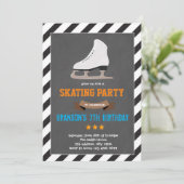 Ice skateparty-uitnodiging kaart (Staand voorkant)