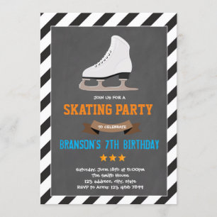 Ice skateparty-uitnodiging kaart