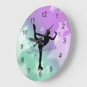 Ice Skater Design Wall-vergrendeling Grote Klok (Hoek)