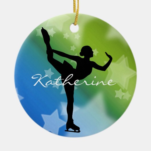 Ice Skater Figuur Skater Ornament (Voorkant)