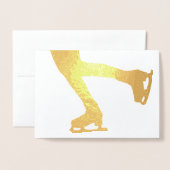 Ice Skater Folie Kaarten (Voorkant met envelop)