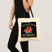 Ice Skater Funny Girl Woman Tote Bag (Voorkant (product))