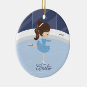 Ice Skater Girl Dated Ceramic Ornament (Rechts)