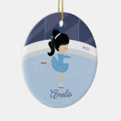 Ice Skater Girl Dated Ceramic Ornament (Rechts)