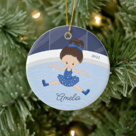 Ice Skater Girl Dated Keramisch Ornament