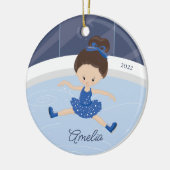 Ice Skater Girl Dated Keramisch Ornament (Links)
