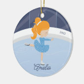 Ice Skater Girl Dated Keramisch Ornament (Links)