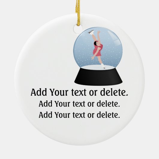 Ice Skater - SRF Keramisch Ornament (Achterkant)