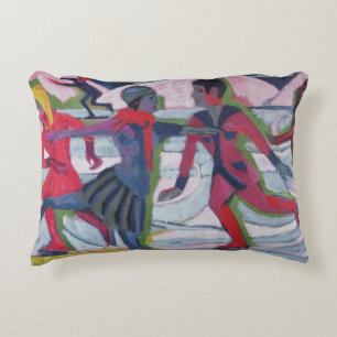 Ice Skaters Decoratief Kussen