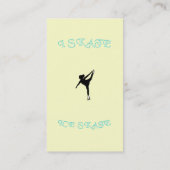 Ice Skaters-kaart Visitekaartje (Achterkant)