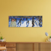 Ice skaters kerst fayre Fair Hyde Park Canvas Afdruk (Insitu (Woonkamer))