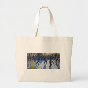 Ice skaters kerst fayre Fair Hyde Park Grote Tote Bag