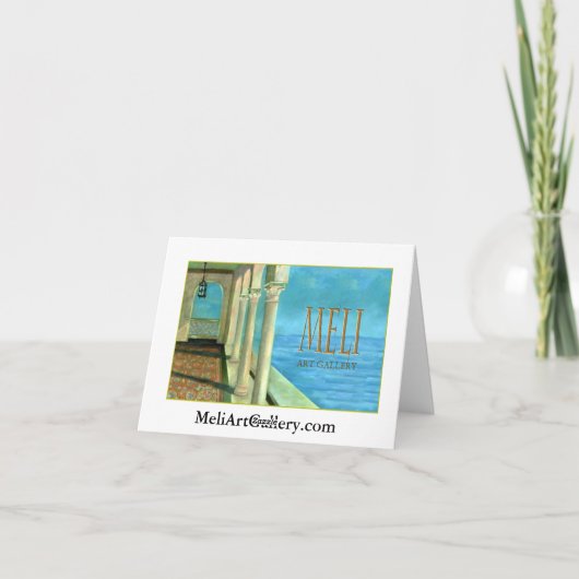 Ice Skaters Note Card Kaart (Achterkant)