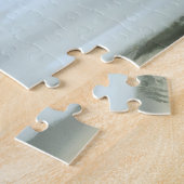 Ice Skaters op een Pond Waterverf Winter Landscape Legpuzzel (Zijkant)