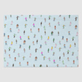 Ice Skaters op Lake │ schaatsen kerstwinter Tissuepapier (Voorkant)