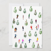 Ice Skaters Pine │ ijsschaatsen kerstwinter Kaart (Voorkant)