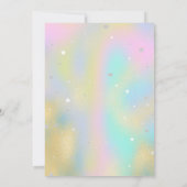 Ice skates Colorful Holographic Birthday Kaart (Achterkant)