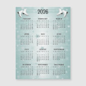 Ice Skates Design 2026 Calendar Magnetic Card (Voorkant)