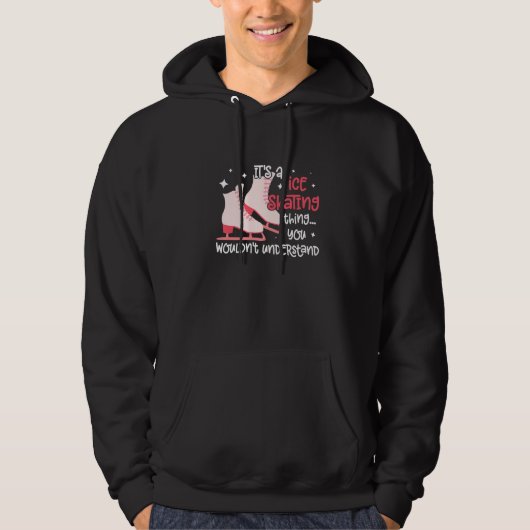 Ice Skates Ice Skating Figure Skating Girl Skaters Hoodie (Voorkant)
