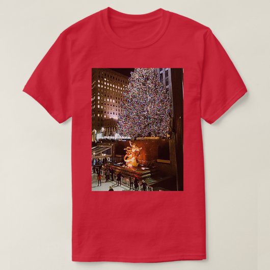 Ice Skating at Rockefeller Center NYC NY T-shirt (Design voorkant)